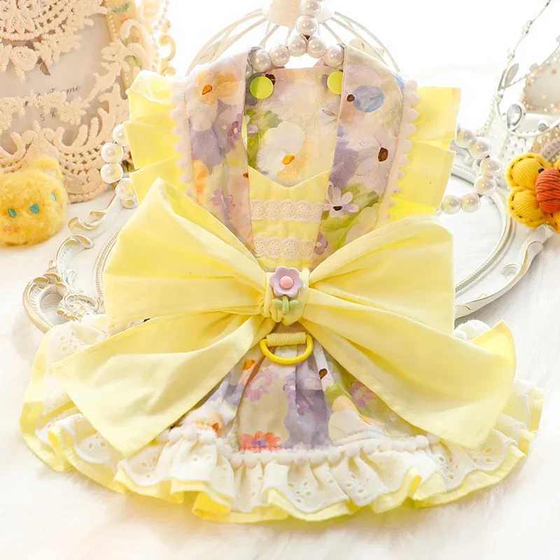 Dog Clothes Spring/Summer Thin Cat Princess Skirt Bobo Ice Traction Lolita Small Dog Teddy PetXJ250109