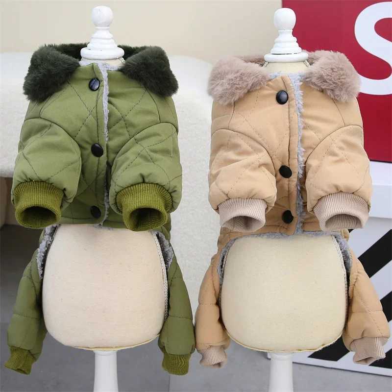 Winter Dog Clothes For Small Dogs Puppy Jumpsuit Chihuahua Jacket Poodle Costumes Pet Coats Fur Collar Dog Overalls with D RingXJ250109