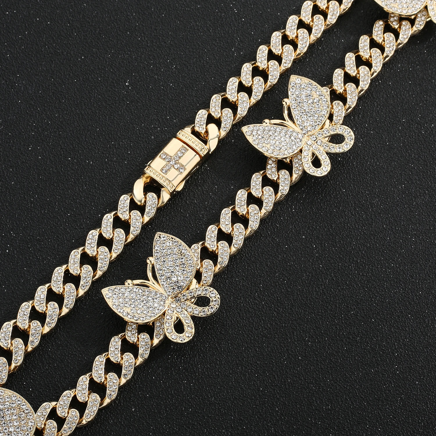 Hip Hop 14k Gold Plated Stainless Steel Jewelry Iced Cadena Hombre Miami Cuban Chain Mens Necklace 250109