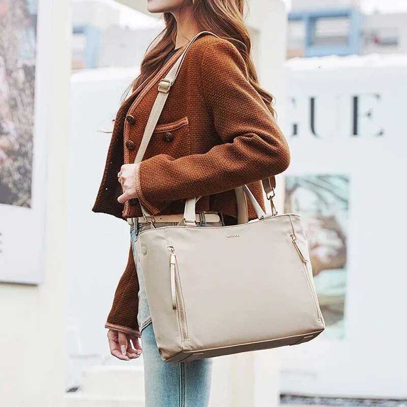 Tote Bag Woman Large Capacity Design With Zipper For Laptop Casual Business University Crossbody Women's Bags Handbags