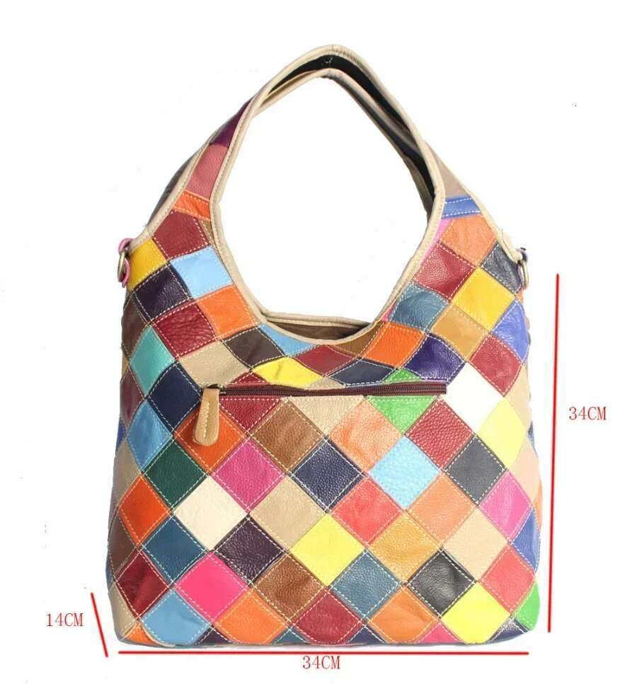Fashion Multicolour Real Cow Leather Handbags Women Wers Crossbody Bag High Quality Girl Shoulder Bags Female Tote