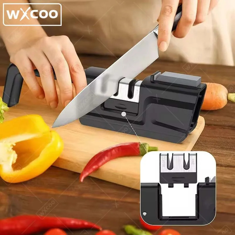 A three-level knife sharpening tool with a sharpening stone a 2-in-1 knife sharpening kit and a foldable chef knife sharpening tool 250103
