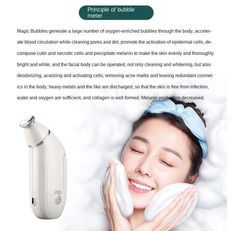 Handheld Activating Facial Cleaning Moisturizing Portable Magic Bubble hine Home Mousse Beauty Instrument