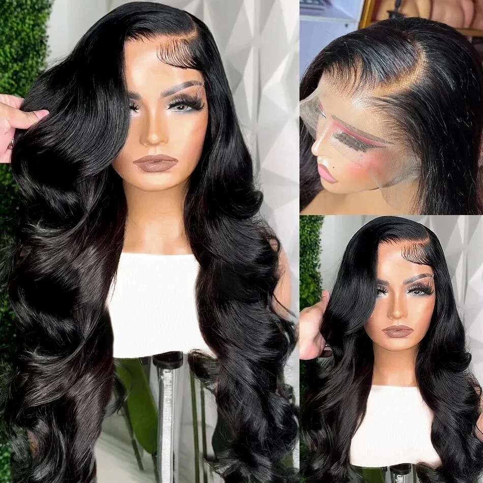 13X6 Transparent Body Wave Front 18 20 Inch 360 13X4 Lace Frontal Wigs Human Hair Wig Pre Plucked For Black Women
