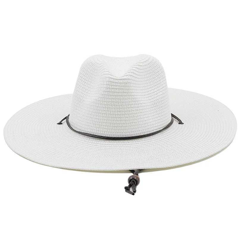 10.5CM Brim large straw hat suitable for Wenmen Jazz Fes cooling sun hat summer breathable elegant womens party hat complete set X250109