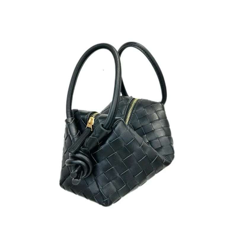 2024 New Vintage Cow Leather Woven Pillow Women's Shoulder Underarm Crossbody Bag Trendy Motorcycle Equipment Accessories