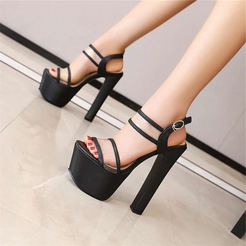 16Cm Extreme High Heels Sandals Women's Summer Shoes Fashion Green Beige Platform Gladiator Flip Ps Stripper Party Shoe Lady
