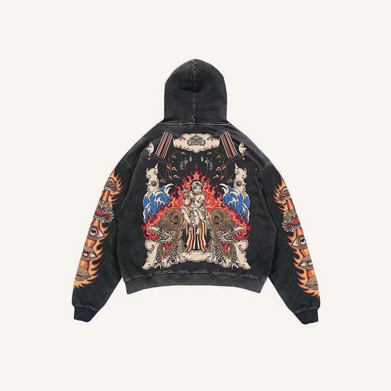 new animal 3D printed for men's trendy pullover hoodie