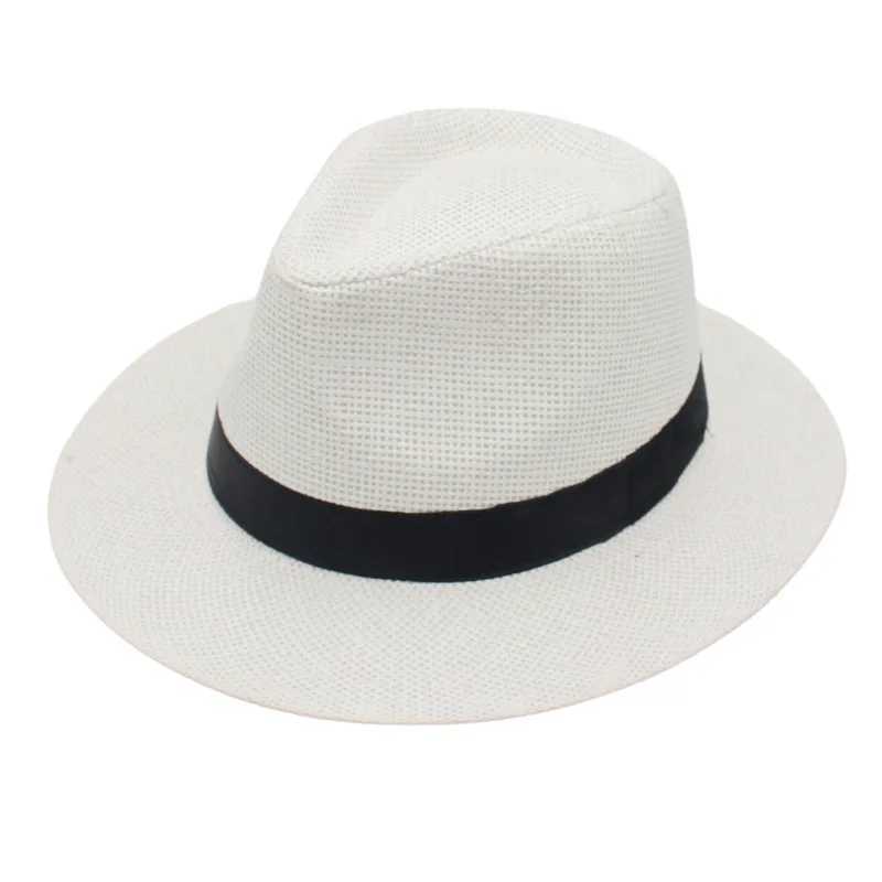 57-62cm unisex mens straw hat summer casual Panama jazz hat womens beach sun hat outdoor UV protection wide Brim Fe hat X250109