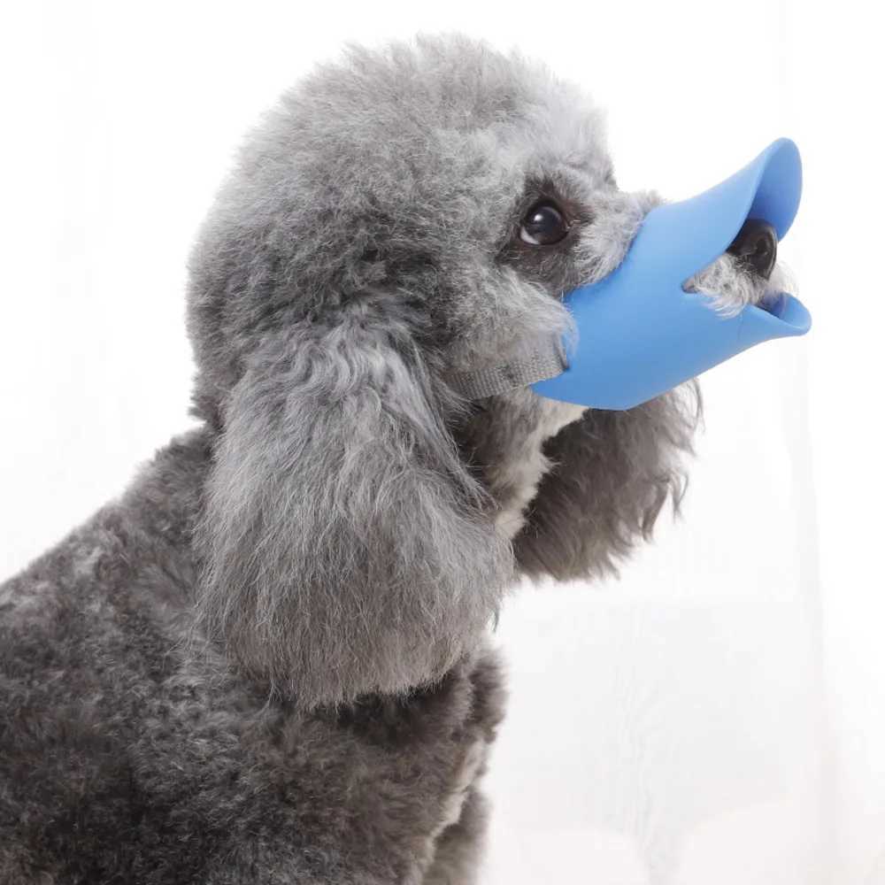 Duck Mouth Shape Dog Muzzle Silicone Duck Muzzle Mask for Pet Dogs Anti Bite Proof Muzzle Pet AccessoriesXJ250109