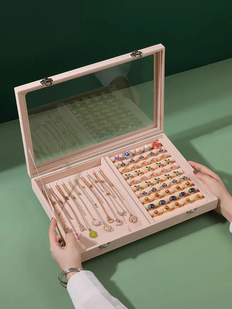 Jewelry boxes ring box necklace box and multi-function anti-oxidation jewelry box jewelry box stall display box 250106