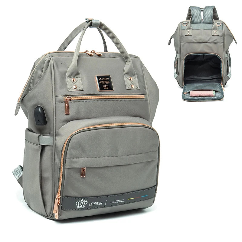 LEQUEEN Diaper Bag Backpack Large-capacity Baby Bag Multifunctional Water-repellent Travel Backpacks Mommy Maternity Bag 250106