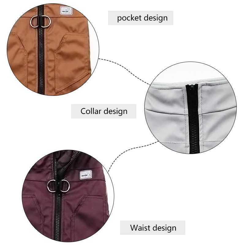 Big Dog Clothes For Small Medium Dogs Jacket Pet Clothing Raincoat Waterproof Dog Coat Vest Warm Outfit French Bulldog Jackets30XJ250109