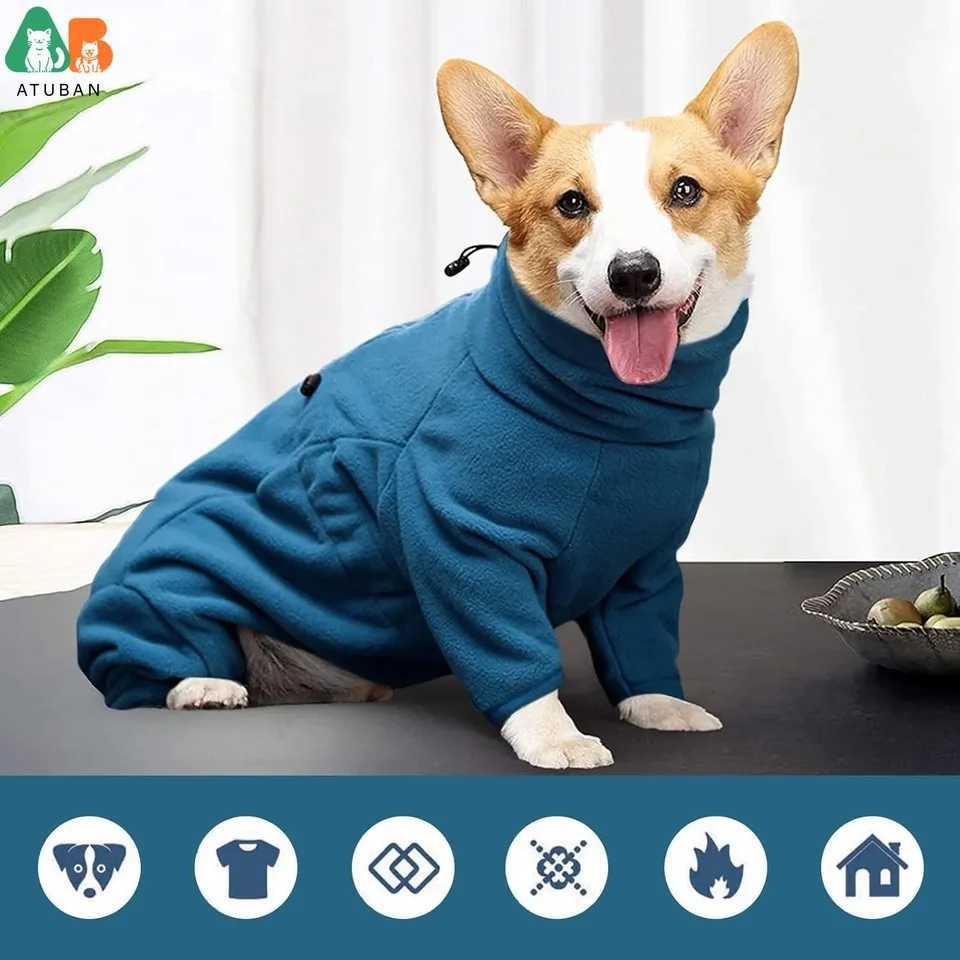 ATUBAN Dog Winter Coat Soft Fleece Pullover Pajamas Pet Windproof Warm Cold Weather Jacket Vest Cozy Jumpsuit Apparel ClothesXJ250109