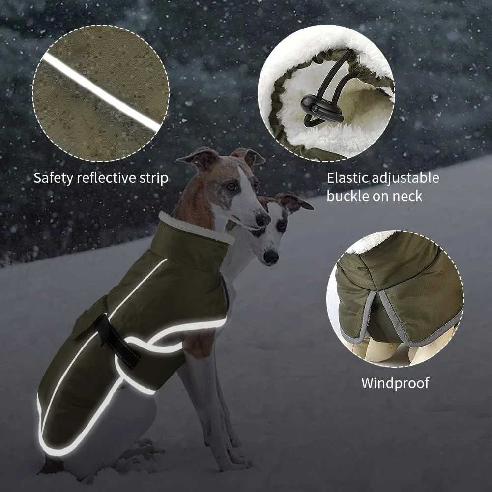 Large Dog Jacket Warm Dog Clothes Winter Coat French Bulldog Reflective Dog Cold Weather Coats Pet Snow JacketXJ250109
