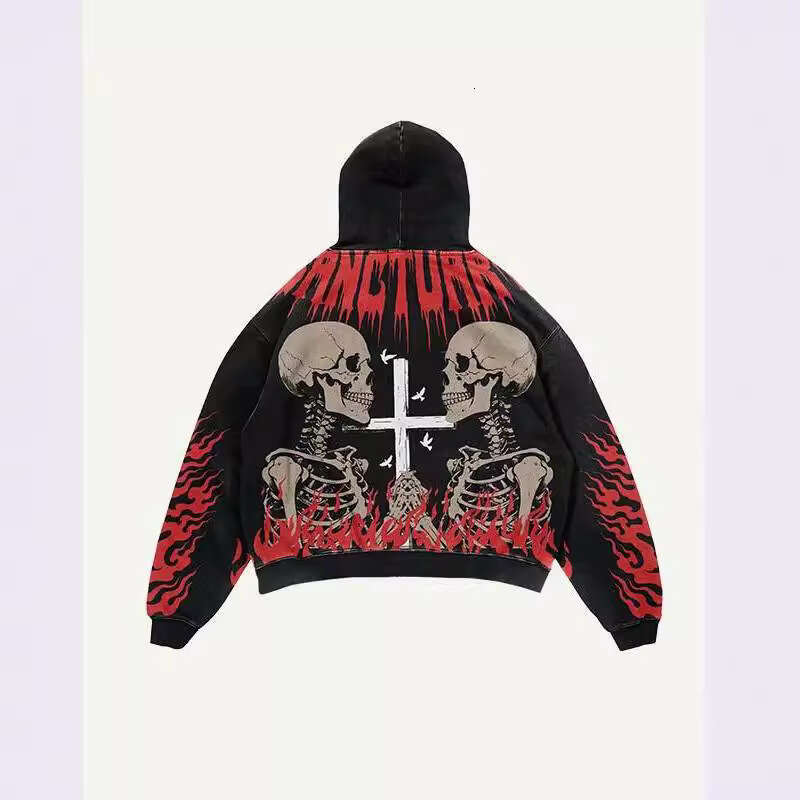 Skeleton 3D printed for both men and women, casual pullover hoodie