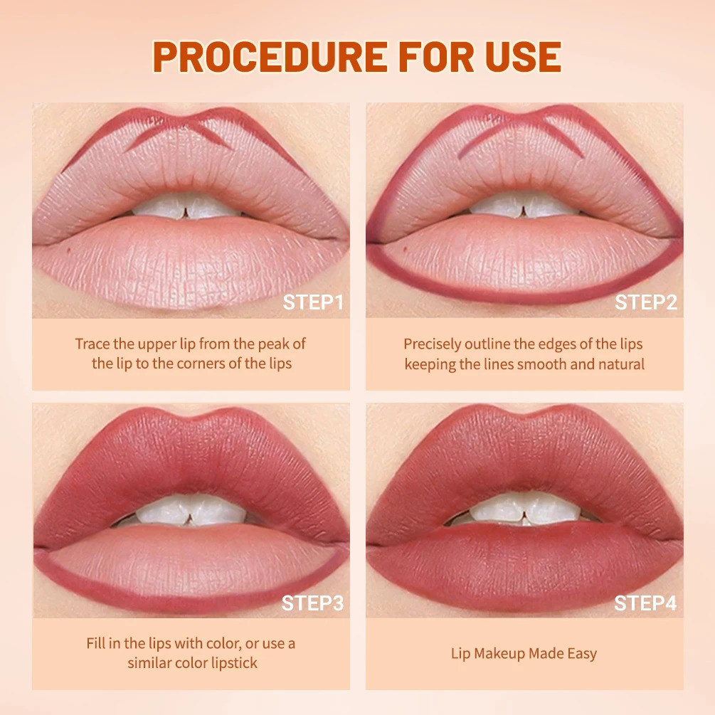 QI Lip Liner Pencil Contour Matte Lipstick Pens Smudge Proof Silky Lipliner Not Easy Fade Lip Outline Sculpt Lips Makeup Set 250108