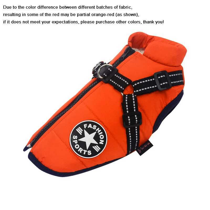 Pet Dog Jacket With Harness Winter Warm Dog Clothes For Labrador Waterproof Small Dog Coat Chihuahua French Bulldog OutfitsXJ250109