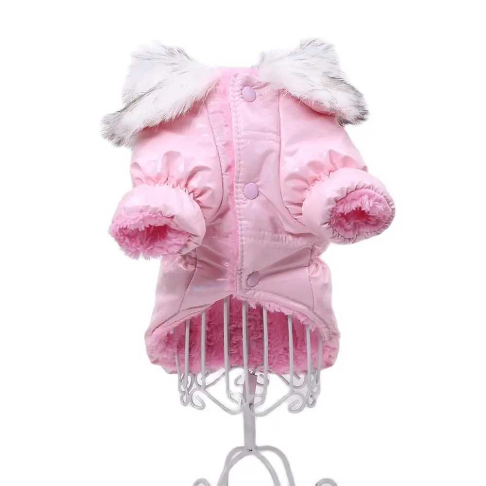 XKSRWE Dog Cat PU Leather Coat Jacket with Zipper Pocket Design Pet Puppy Dress Hoodie Winter Warm Clothes ApparelXJ250109