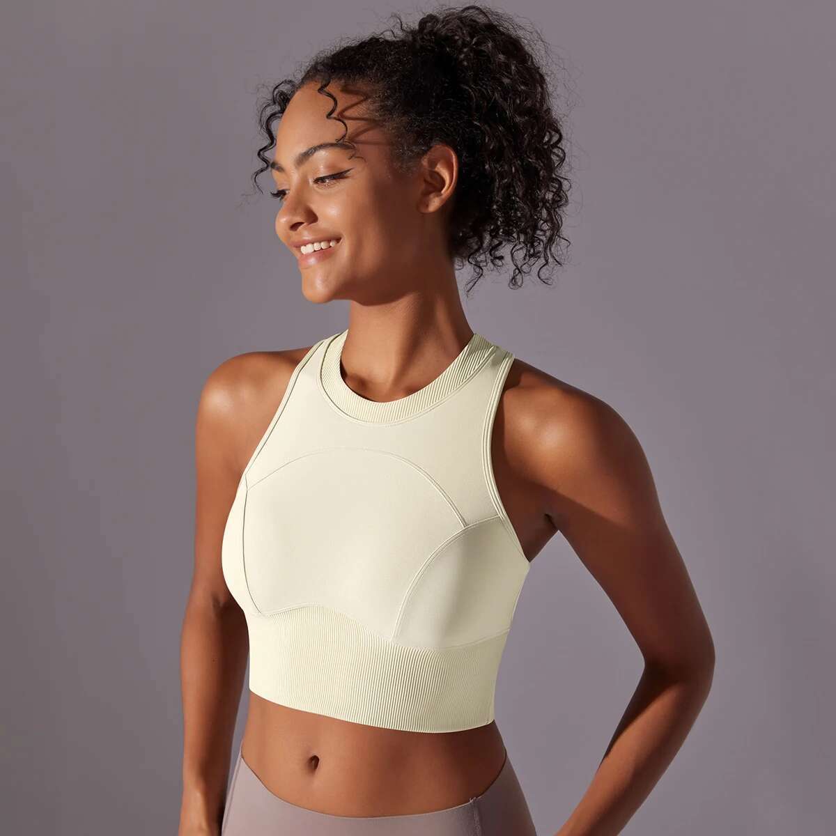 Tops For Women Knit Solid Color Shaping Fiess Sports Running Sleeveless Tank Top Back Cutout Yoga Clothing