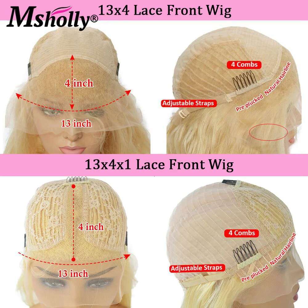 Ombre Ash Transparent Straight 13x4 Lace Front Wigs For Women Preplucked Blonde Remy Human Hair Wig