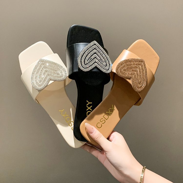 Women NEW Slippers Flat Bottom New Trendy Plus Size Dia Design Sense Fashion Triple Black Beige Gold Free shipping