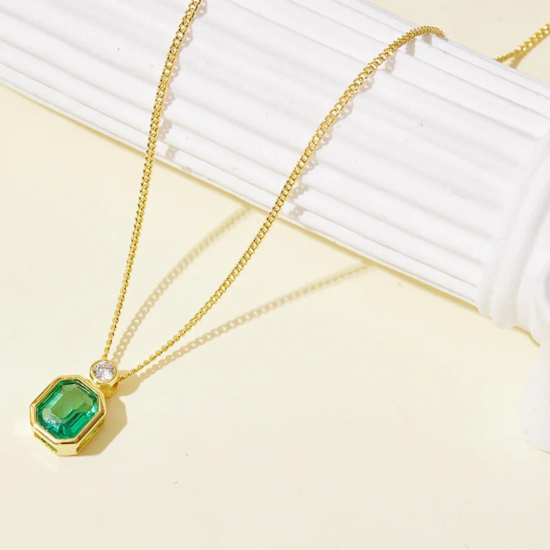 Luomansi Vintage 68MM Emerald Necklace S925 Sterling Silver Jewelry Wedding Anniversary Party Birthday Gift 250109