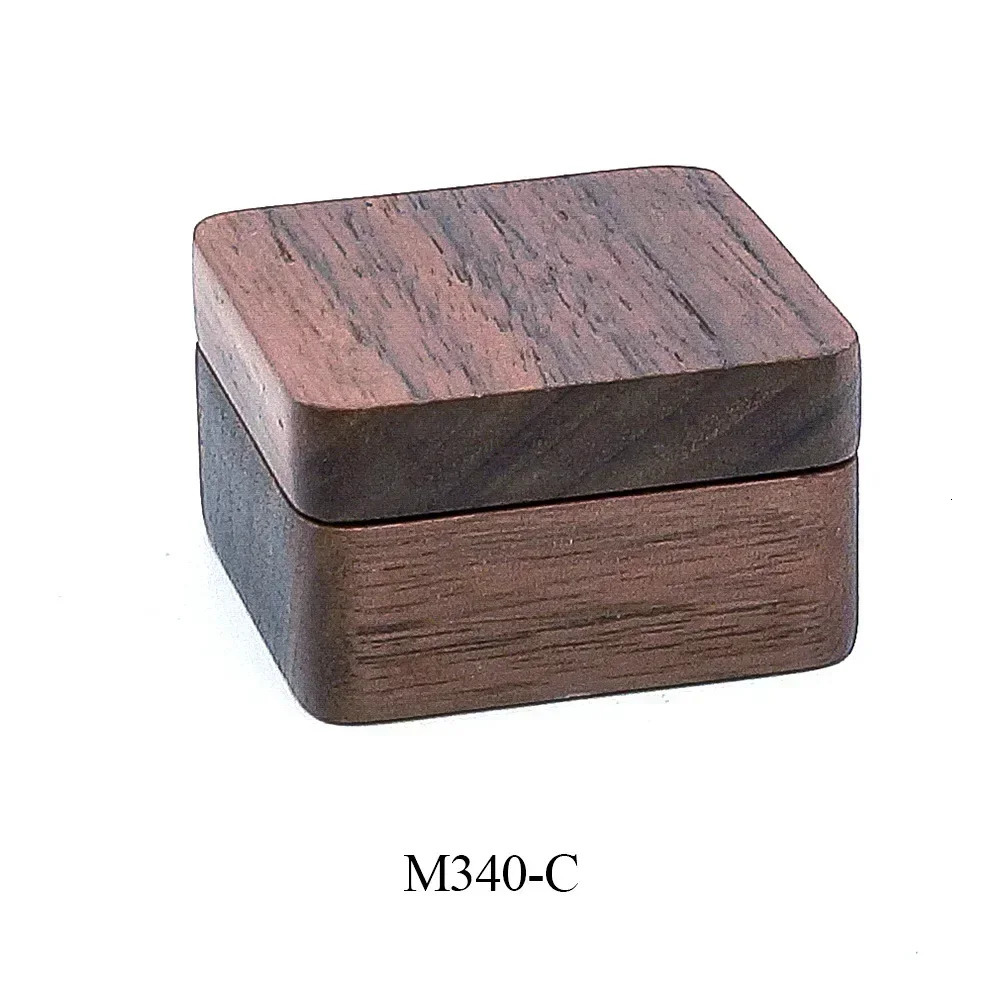 Mens Fashion Wooden Cufflinks Box Magnetic Cover Solid Wood Wedding Anniversary Gift Jewelry Packaging 250106