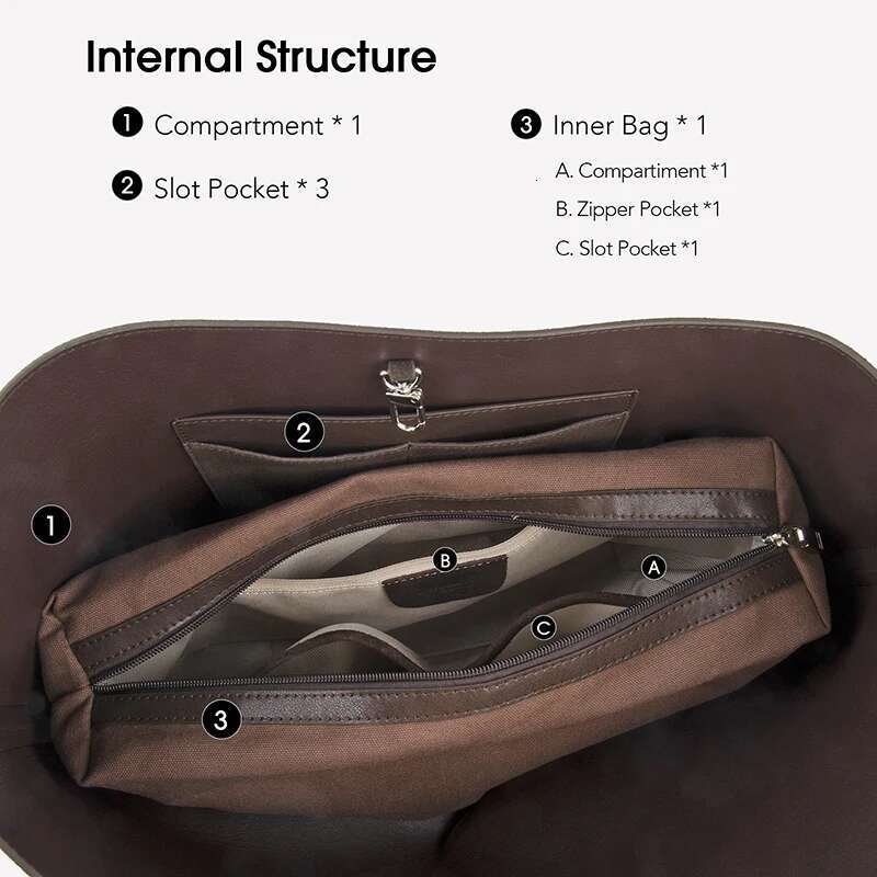 Donna-In Natural Suede Casual Tote Plus Size Genuine Cowhide Bucket Bag With Adjustable Shoulder Strap