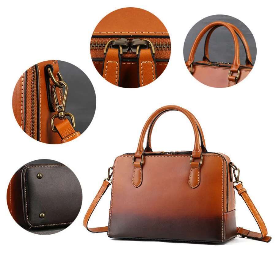 Fashion Genuine Leather Handbags Casual Women Girl Real Cowhide Tote Designer Female Shoulder Bag Crossbody Bags