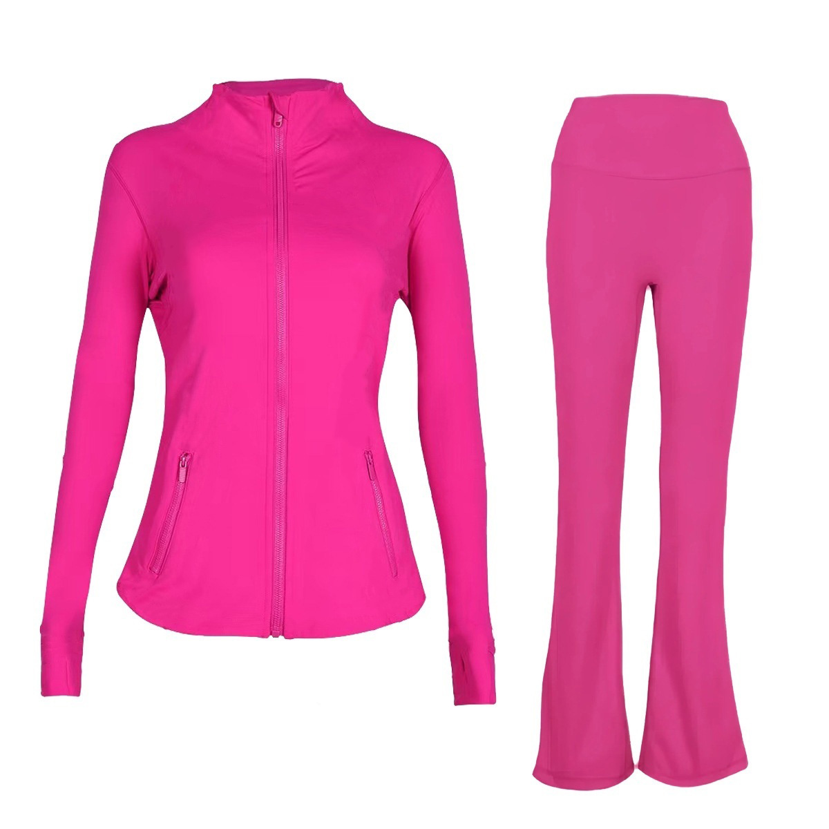 Women Yoga Sets High Waist Sports Jackets Zip Up Coat Workout Outfits Gym Suits Fitness Leggings Shorts Skirt Elastic Sportswear Activewear Tops Pants