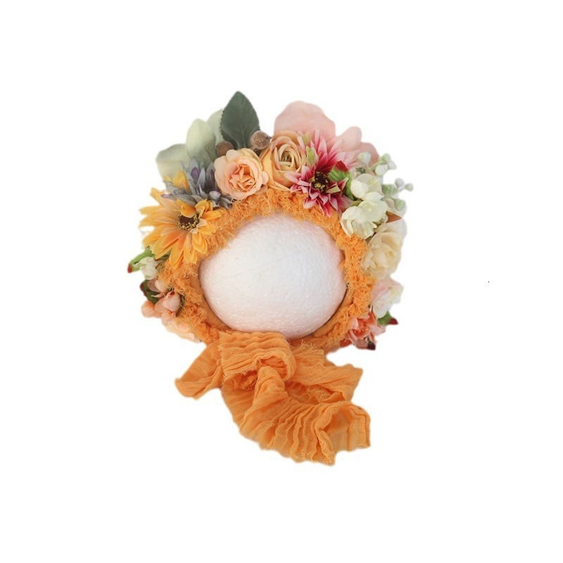 PW Baowo Childrens Pography Prop Flower Hat born Hundred Days Studio Pography Prop Hat Set 250110