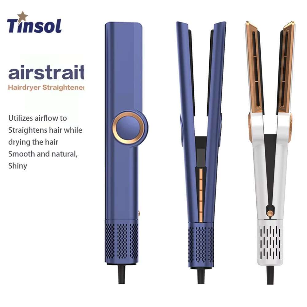 Airstrait 2 in 1 High Speed Hair Dryer 110000RMP Wet & Dry Straightener Air Wrap Negative Ion Portable Clamps