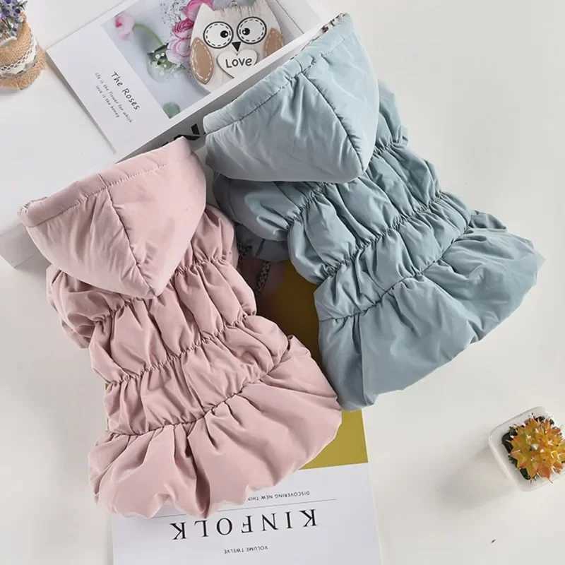 Dog Pet Super Warm Dress Winter Puppy Pet Dog Coats Princess Floral Bubble Skirt Dog Cat Hooded Chihuahua Yorkie Clothing JacketXJ250109