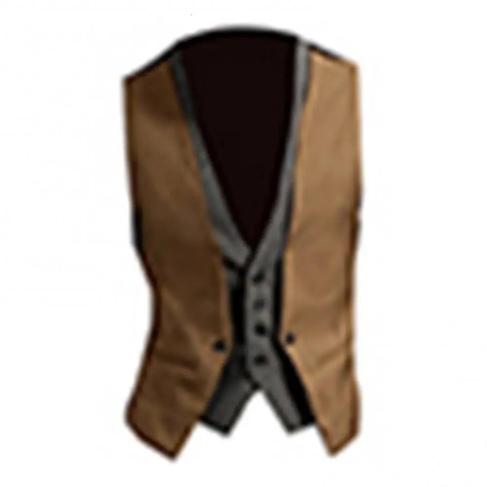 Men Formal Waistcoat Vest Business Solid Color Single Button gilet Twopieces V Neck Casual Slim chalecos para hombre 250107