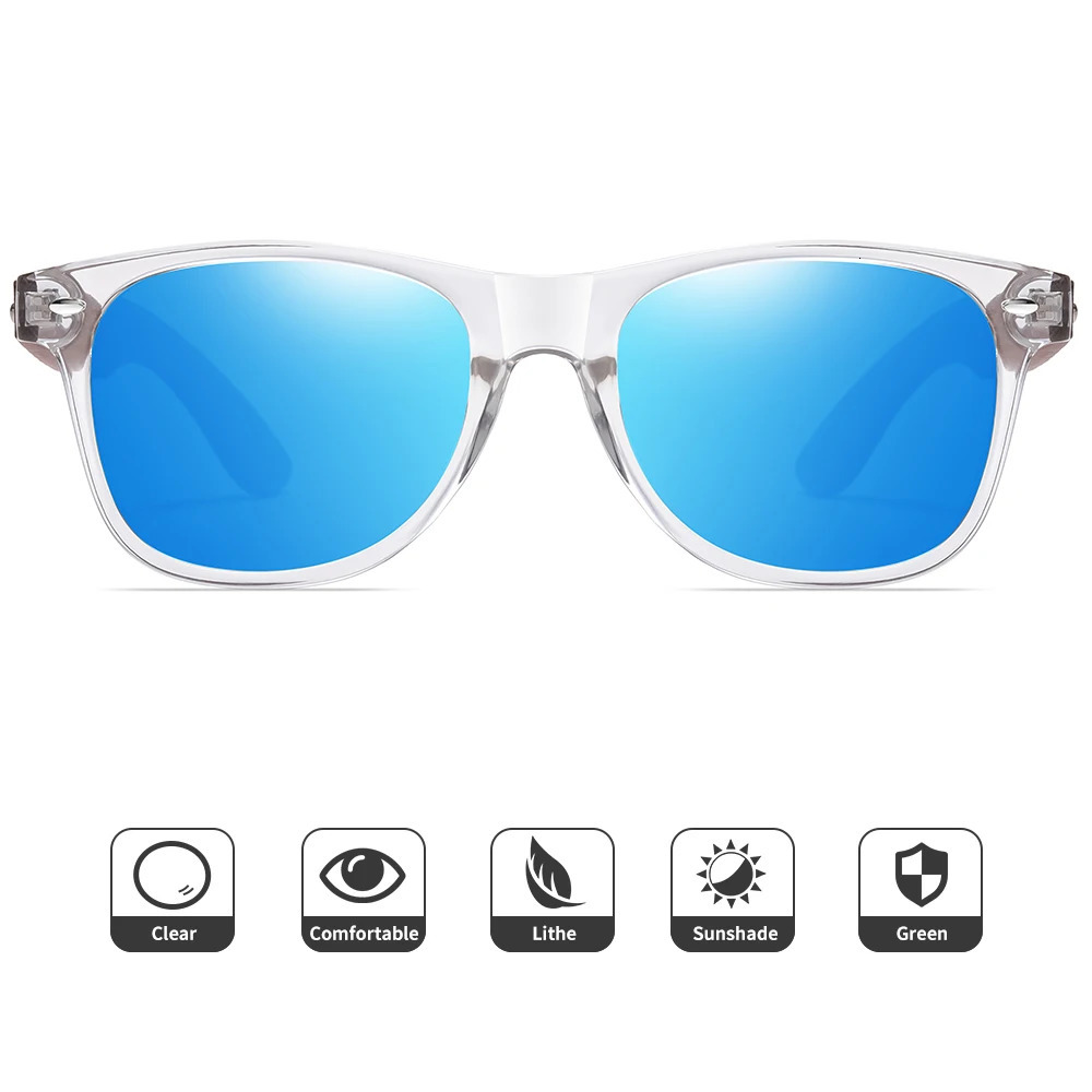 GM Transparent Color Frames Sunglasses Men Womens Polarized Delicate Fashion Handmade Wood With Box 250109