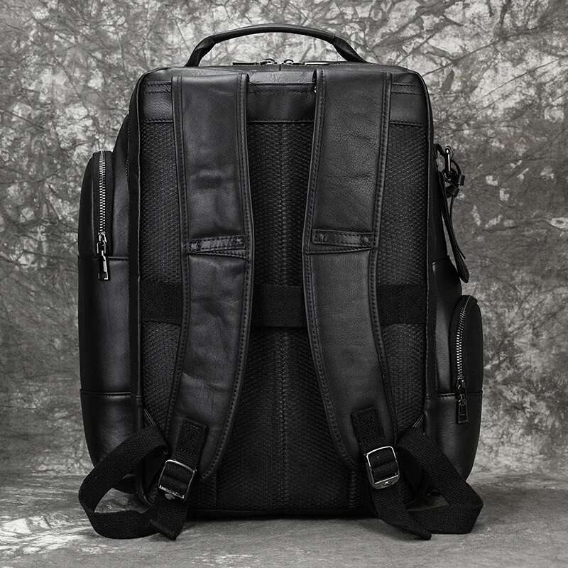 Cow Backpacks Men Laptop Rucksack Shoulder Mochilas Cowhide Genuine Leather Male School For Man Travel Bag