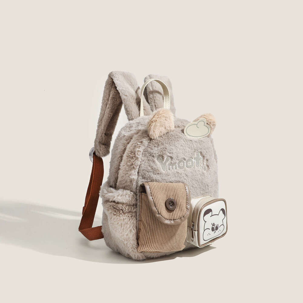 2025S Designer S New Model Little Bear Meilad Plush Cute Fun Small Backpack Niche Travel Bag Autumn And Winter