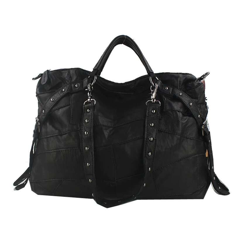 LOMANTINA Large Capacity Girl Shoulder Colorful Rivet Female Cross-Body Bags For Women Casual Tote Ladies Patchwork Purses