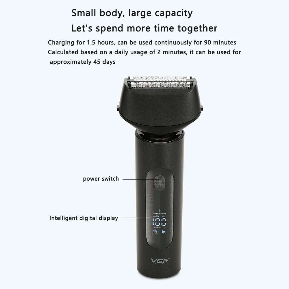 for Men, Professional Shaving and Precision Long Hair Trimmer, Wet Dry Electric Shaver