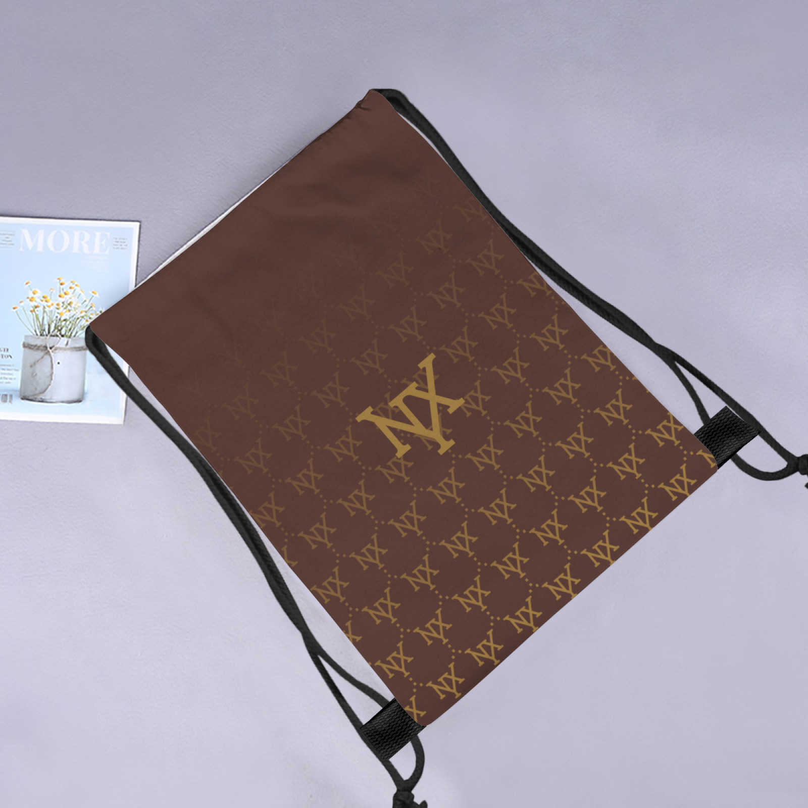 NXY Drawstring Bag Polyester Large Capacity Backpack Drawstring Backpack Outdoor Sport Fitness Storage Bag Thick Rope Polyester Bag