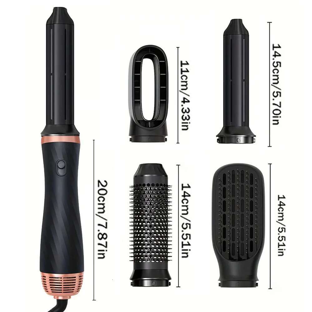 5 in 1 Blow Powerful Dryer Hot Iron Wand Negative Ionic Air Curler Hair Styler Curg Brush