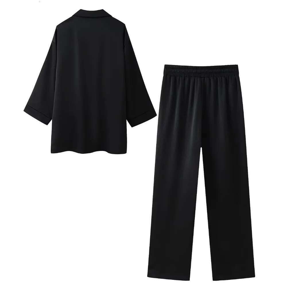Women's Wear European American Style Spring And Summer New Women's Clothing Wrinkle Effect Double Breasted Suit Jacket Pants Set