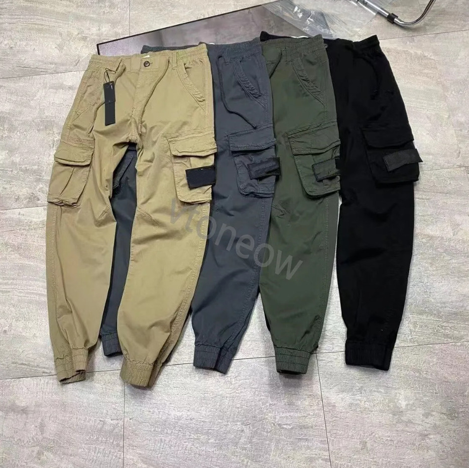 25ss Cargo Pants Spring And Autumn Men's Stretch Multi-Pocket Reflective Straight Sports Fitness Casual islands Trousers men's Joggers