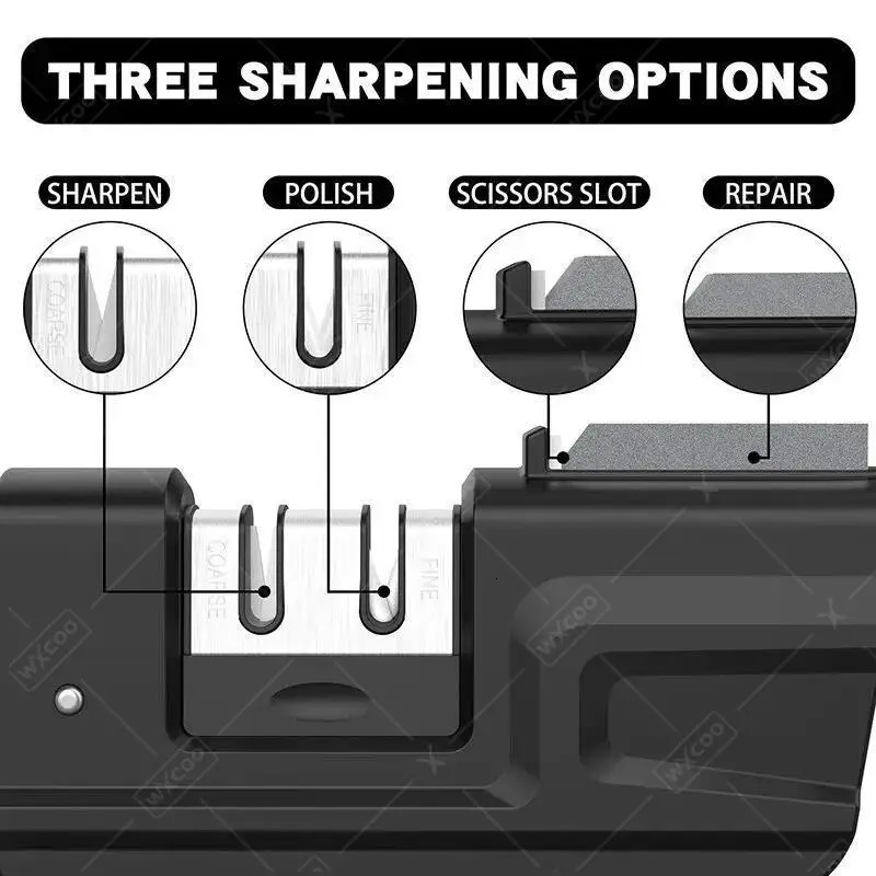A three-level knife sharpening tool with a sharpening stone a 2-in-1 knife sharpening kit and a foldable chef knife sharpening tool 250103
