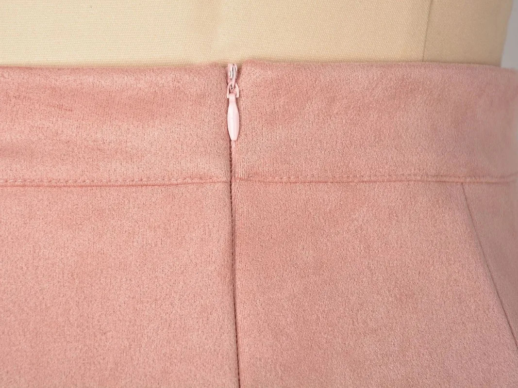 Sexy Suede Mini Skirt Women Vintage Elegant Faldas Skirts Harajuku Jupe Saias High Waist Fashion Streetwear Woman Clothes Ropas 250106