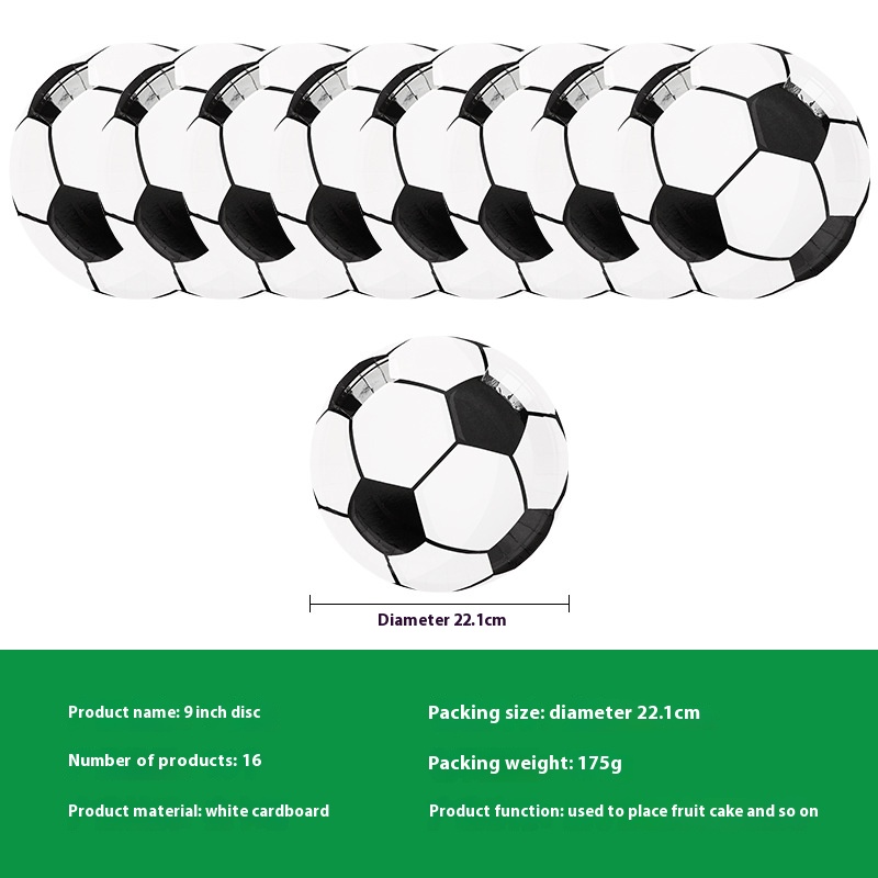 Black and white football themed set, paper cups, plates, tissues, tablecloths, party decorations