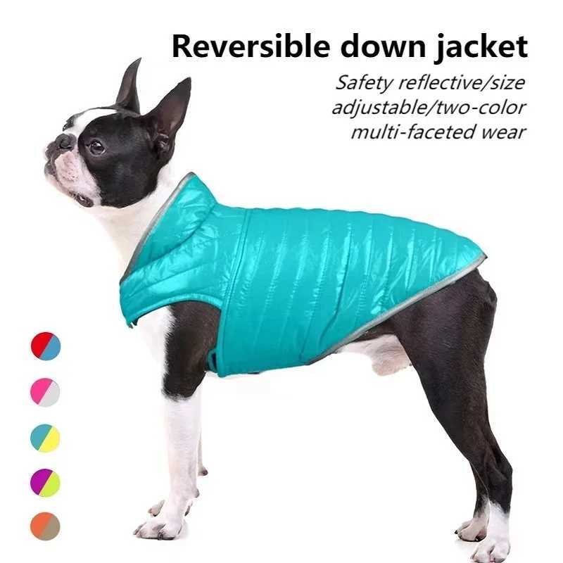 Dog Winter Clothes For Small Dogs Light Down Double-Sided Cotton-Padded Jacket Pet Clothing Coat Suit Overall Vest For Dogs 2021XJ250109