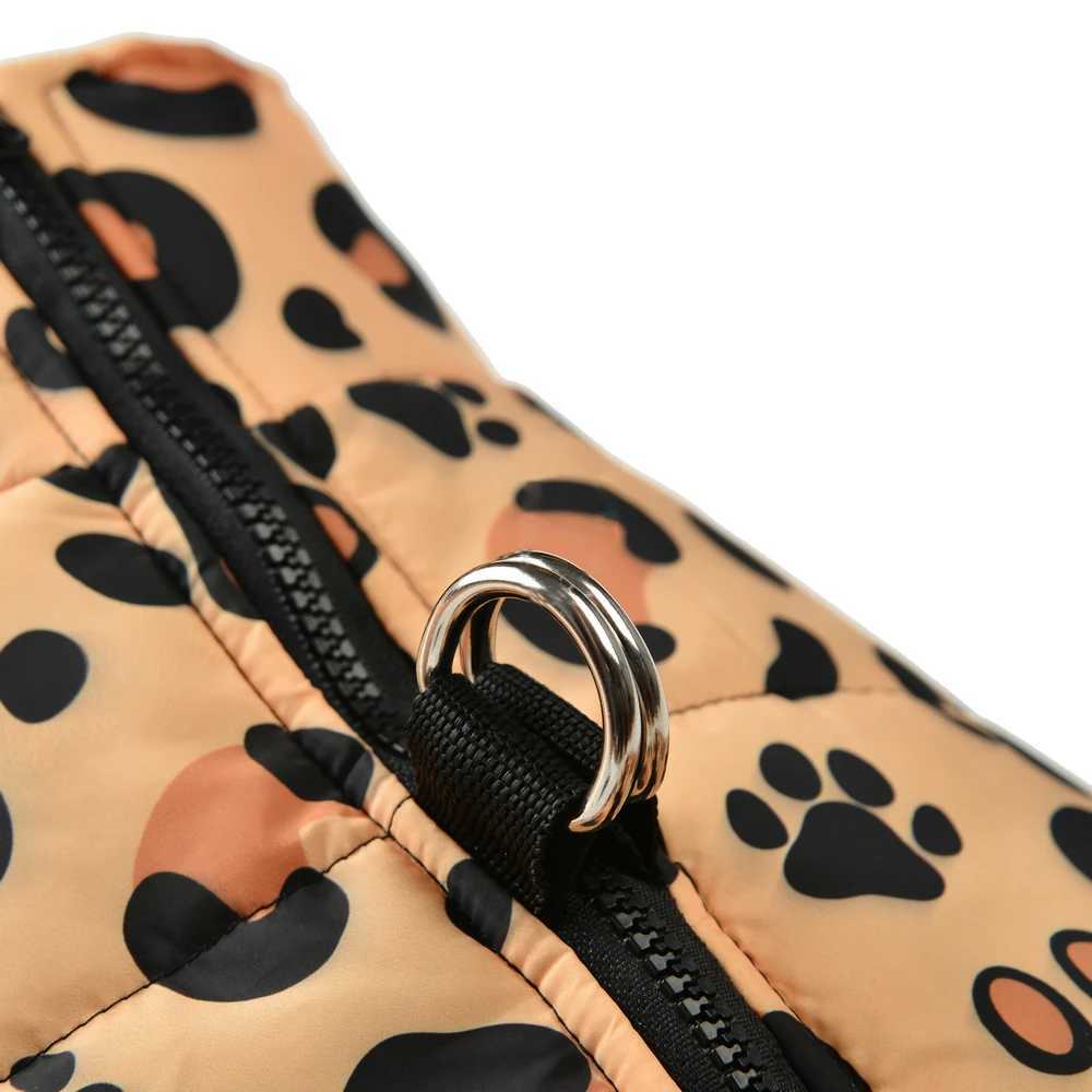 Winter Puppy Jacket Dog Clothes For Small Dogs Cats Fashion Leopard Print Waterproof Pet Coat French Bulldog Pug Party OutfitsXJ250109