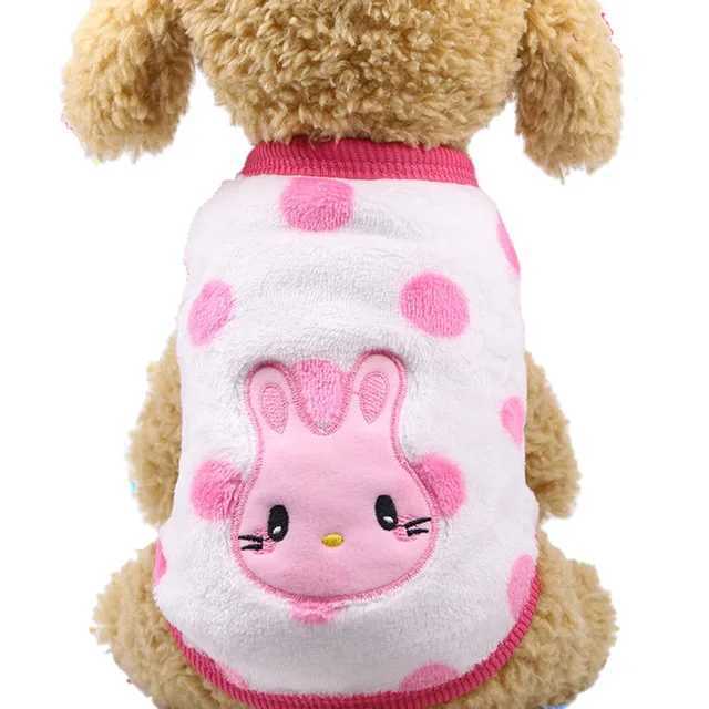 12 Colors Cartoon Puppy Vest Clothing Warm Dog Clothes Chihuahua French Bulldog Winter Dog Coat For Small Dogs Pet Cat ClothesXJ250109